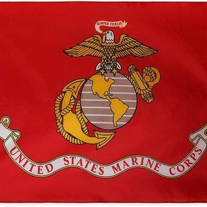 Marine Corps Flag 3x5ft - 75D Thicker Polyester - USMC US Marine Flags Double St